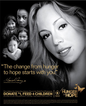 Mariah Carey, Hunger Relief Poster Mariah Carey, Hunger Relief Poster